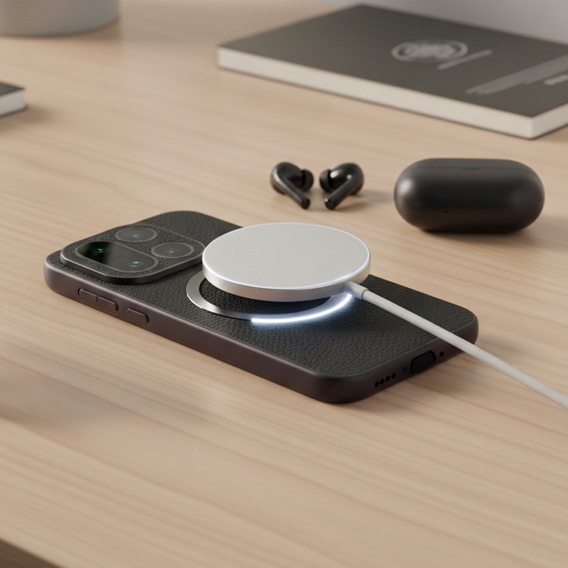 Husă hibridă din piele MagSafe pentru OnePlus 15