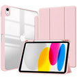 Husă pentru iPad 10.9 2022 10 Gen, Smartcase Hybrid, cu spațiu pentru stylus, roz
