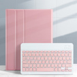 Carcasă + tastatură iPad 10.2 7/8/9 gen 2019/2020/2021, Keyboard Cover Pen Slot, roz rose gold