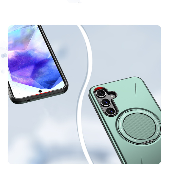 Husă MagSafe cu suport pentru Samsung Galaxy A57 5G, verde