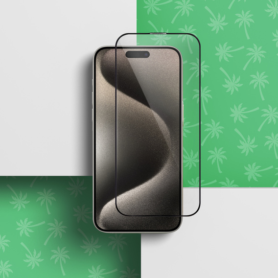 Sticlă temperată 5D Full Glue Smart Palm pentru iPhone 15 Pro