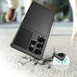 Huse pentru Samsung Galaxy S23 Ultra, Sliding Card Holder, negru