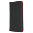 Cu clapetă pentru Samsung Galaxy S25+ Plus, Litchi Skin Grain, negru