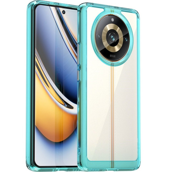 Huse pentru Realme 11 Pro 5G / 11 Pro+ 5G, Fusion Hybrid, transparent / albastru