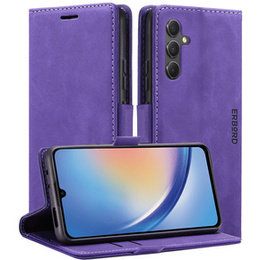 Husă pentru Samsung Galaxy A35 5G, ERBORD Vintage, portofel cu clapetă, violet