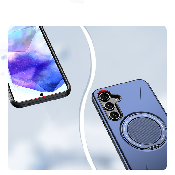 Husă MagSafe cu suport pentru Samsung Galaxy A57 5G, albastră