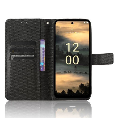 Cu clapetă pentru Nokia Nokia XR21, Wallet Smart Magnet, negru
