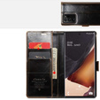 Carcasă flip CASEME pentru Samsung Galaxy Note 20 Ultra, Waxy Textured, cafea