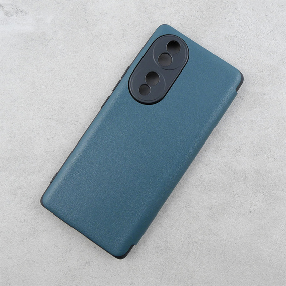 Husă cu clapetă pentru Honor 70 5G, Side View, verde