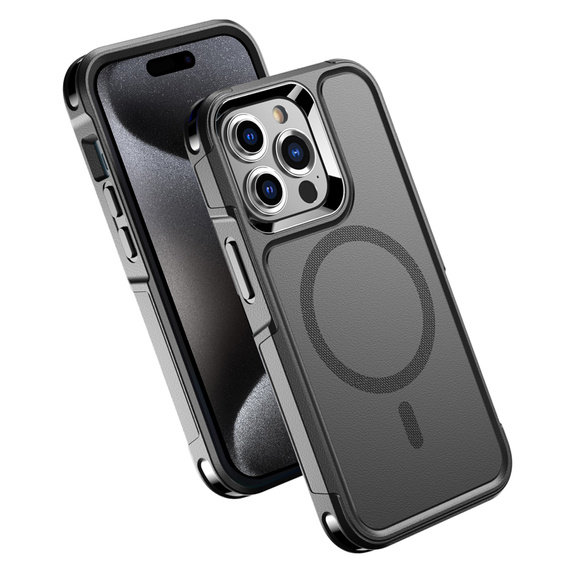 Huse pentru iPhone 15 Pro Max, MagForce MagSafe, negru