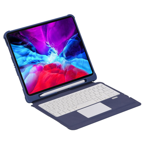 Carcasă + tastatură iPad Air 10.9 4 2020 / 5 2022, Pen Slot TouchPad, violet