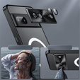 Carcasă de protecție pentru camera foto pentru Google Pixel 8, CamShield MagSafe, transparent / negru