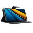 Cu clapetă pentru Xiaomi Poco X6 5G, Butterfly, negru