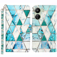 Cu clapetă pentru Xiaomi Redmi 13C / Poco C65, Wallet, Marble verde