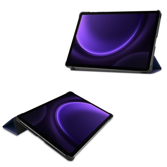 Husă pentru Samsung Galaxy Tab S9 FE, Tri-fold, albastru închis
