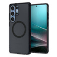 Carcasă MagSafe Spigen pentru Samsung Galaxy S25 Ultra, Ultra Hybrid, mat / negru + 9H Tempered Glass