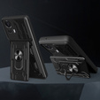 Husă blindată pentru Motorola Edge 30 Neo 5G, Camera Slide Card Slot, negru