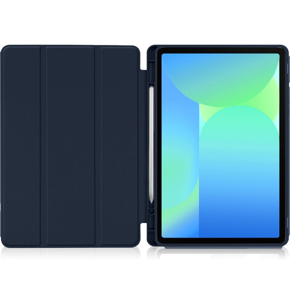 Husă pentru Samsung Galaxy Tab S10 FE+ Plus, Smartcase cu spațiu pentru stylus, albastru închis