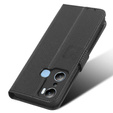 Cu clapetă pentru Infinix Hot 20i, Wallet Smart Magnet Case, negru