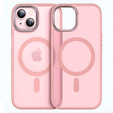 Husă pentru iPhone 13, pentru MagSafe, ERBORD Matt Case, roz + sticlă pentru ecran