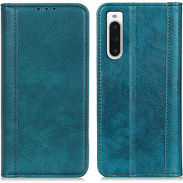 Huse pentru Sony Xperia 10 V, Wallet Litchi Leather, verde