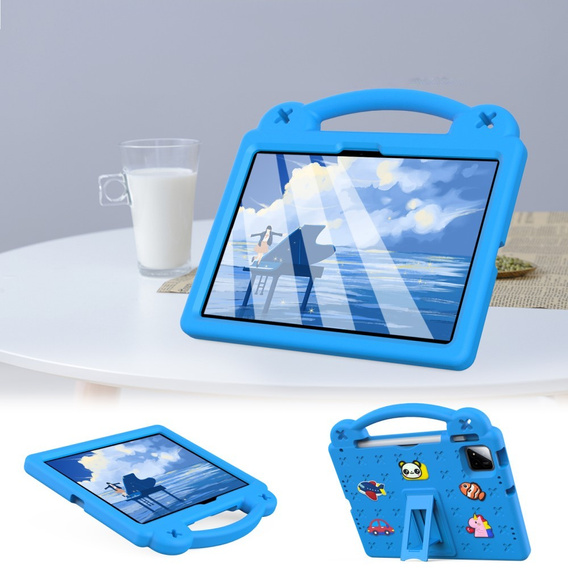 Husă pentru copii pentru Xiaomi Pad 7 / 7 Pro, Cute Patterns, cu suport, albastru