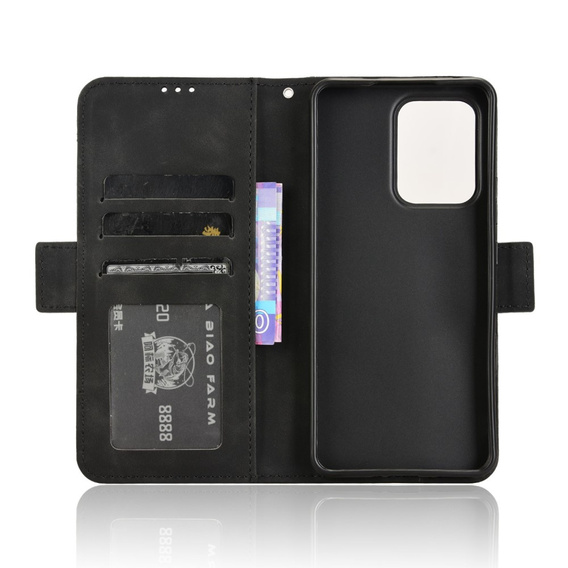 Cu clapetă pentru Oppo Reno 13F / Oppo Reno 13FS, Card Slot, negru