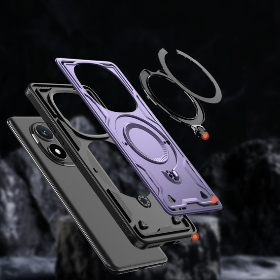 Carcasă pentru Xiaomi Redmi Note 14 Pro 5G /  Poco X7 5G, Military MagSafe, violet + 9H Glass