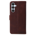 Cu clapetă pentru Samsung Galaxy A34 5G, Leather Wallet, maro