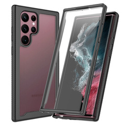 Carcasă pentru Samsung Galaxy S22 Ultra 5G, Shockproof, cu folie, albastru