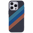 Carcasa pentru iPhone 16 Pro Max, Carbon Fiber MagSafe, albastru închis