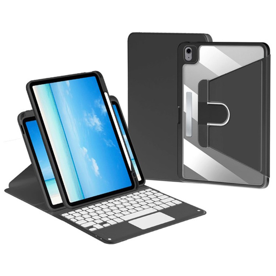 Carcasă + tastatură iPad Air 10.9 4 2020 / 5 2022 / iPad Pro 11 2022 / 2021 / 2020, Touchpad Pen Slot, negru