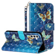 Cu clapetă pentru Samsung Galaxy A35 5G, Wallet, Butterflies albastru
