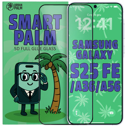 Sticlă temperată 5D Full Glue Smart Palm pentru Samsung Galaxy A36/A56/S25 FE