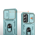 Husă blindată pentru Samsung Galaxy S23 FE, CamShield Slide, verde