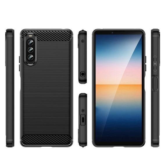 Huse pentru Sony Xperia 10 IV, Carbon, negru