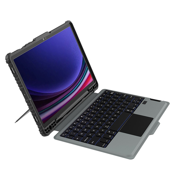Carcasă + tastatură Galaxy Tab S9, NILLKIN Bumper Pen Slot, negru