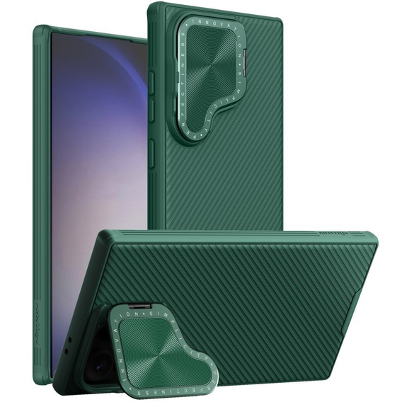 Husa pentru Samsung Galaxy S24 Ultra, blindată Nillkin, CamShield Prop, verde