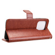 Cu clapetă pentru Motorola Edge 60 / 60 Fusion, Crazy Horse Wallet, maro