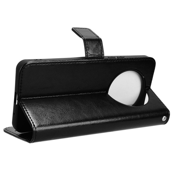 Cu clapetă pentru Xiaomi Redmi A3, Crazy Horse Wallet, negru
