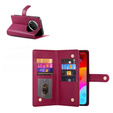 Cu clapetă pentru Honor Magic 7 Lite, Wallet Zipper Pocket, roșu