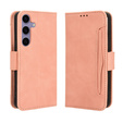Cu clapetă pentru Samsung Galaxy S25 FE, Card Slot, roz