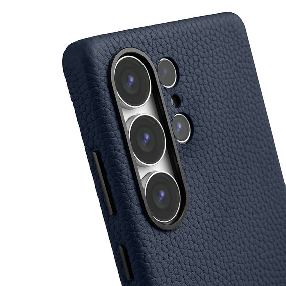 Carcasă MELKCO pentru Samsung Galaxy S25 Ultra, din piele, albastru închis