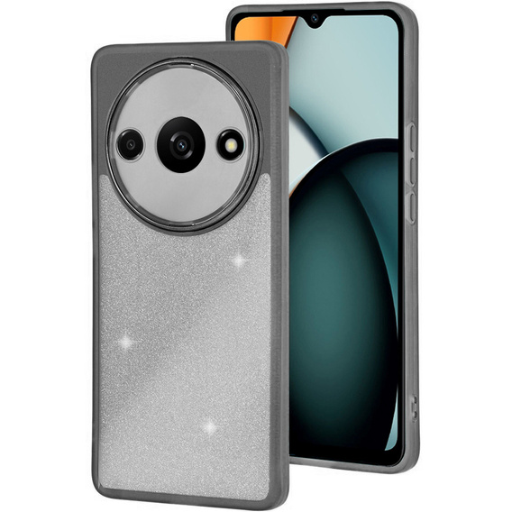 Huse pentru Xiaomi Redmi A3, Glittery Powder, negru