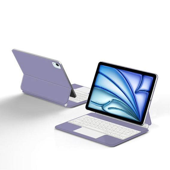 Husă de tastatură pentru iPad Air 13" 2024, Magnetic Keyboard Touchpad, violet