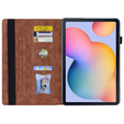 Husă pentru Samsung Galaxy Tab S6 Lite, Classic, cu spațiu pentru stylus, maro