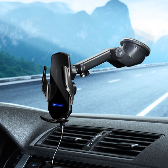 Suport auto Forcell F-Grip HS1 cu încărcător wireless