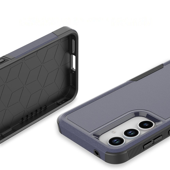 Husa blindată pentru Samsung Galaxy A35 5G, Dual Shockproof, albastru închis