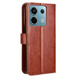 Cu clapetă pentru Xiaomi Redmi Note 13 Pro 5G, Crazy Horse Wallet, maro