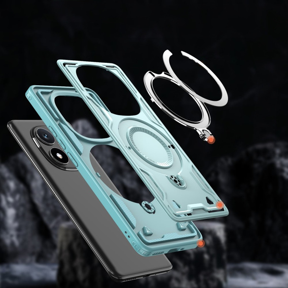 Carcasă pentru Xiaomi Redmi Note 14 Pro 5G /  Poco X7 5G, Military MagSafe, albastru + 9H Glass